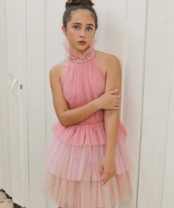 ROSE OMBRE HALTER DRESS