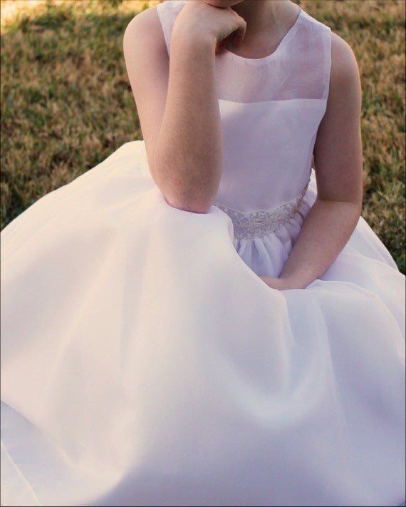 WHITE ORGANZA COMMUNION DRESS