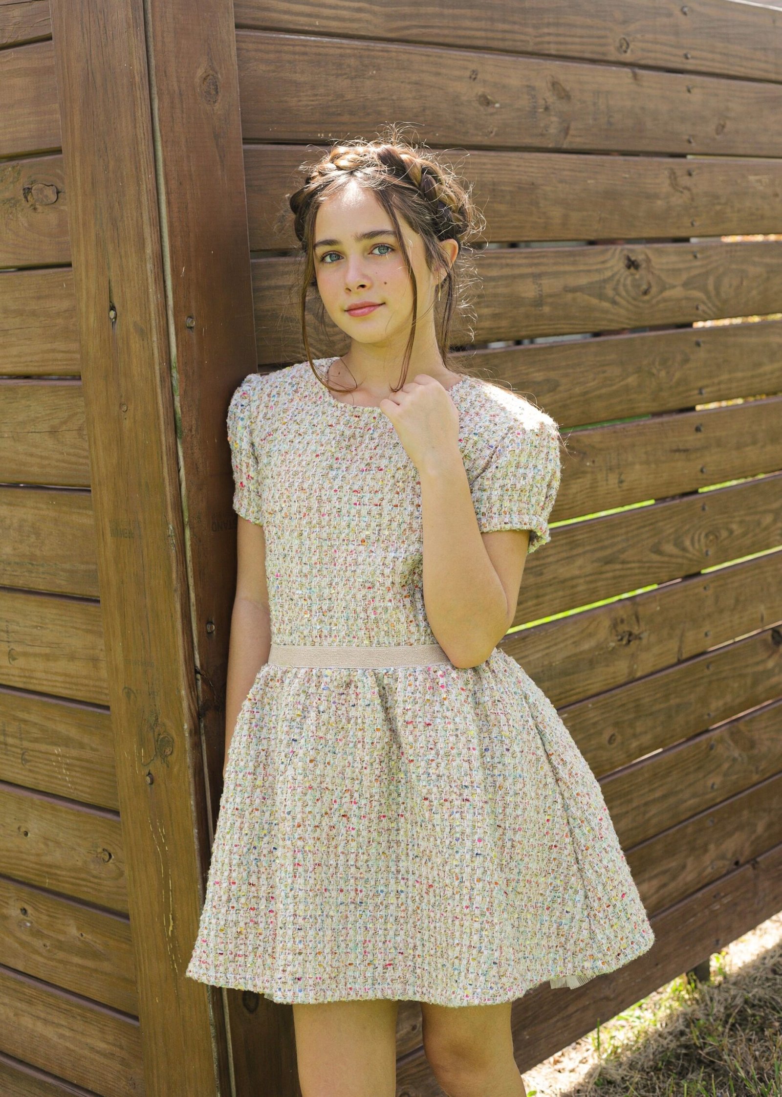 CONFETTI TWEED DRESS